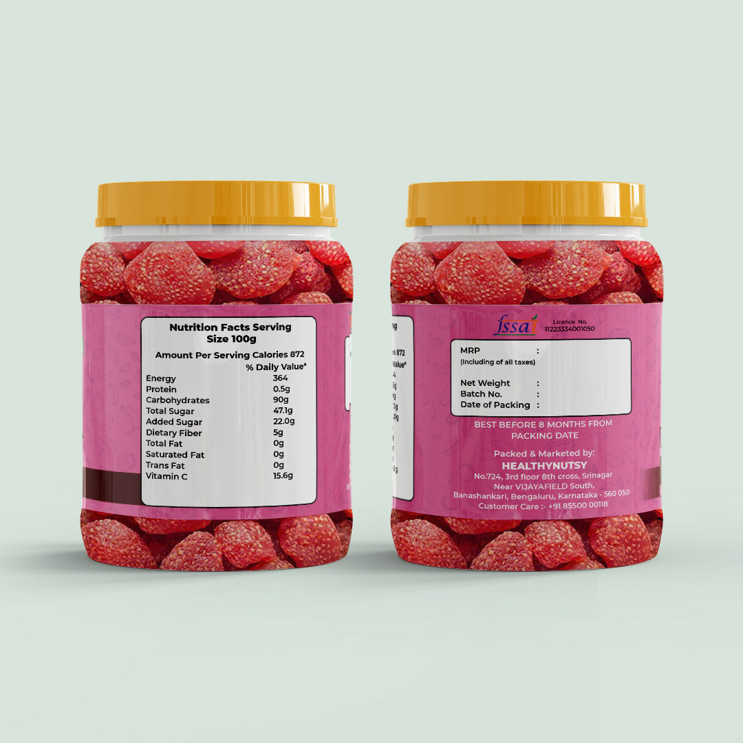 Dried Strawberry Pieces – Sweet & Chewy Snack Rich in Vitamin C & Antioxidants