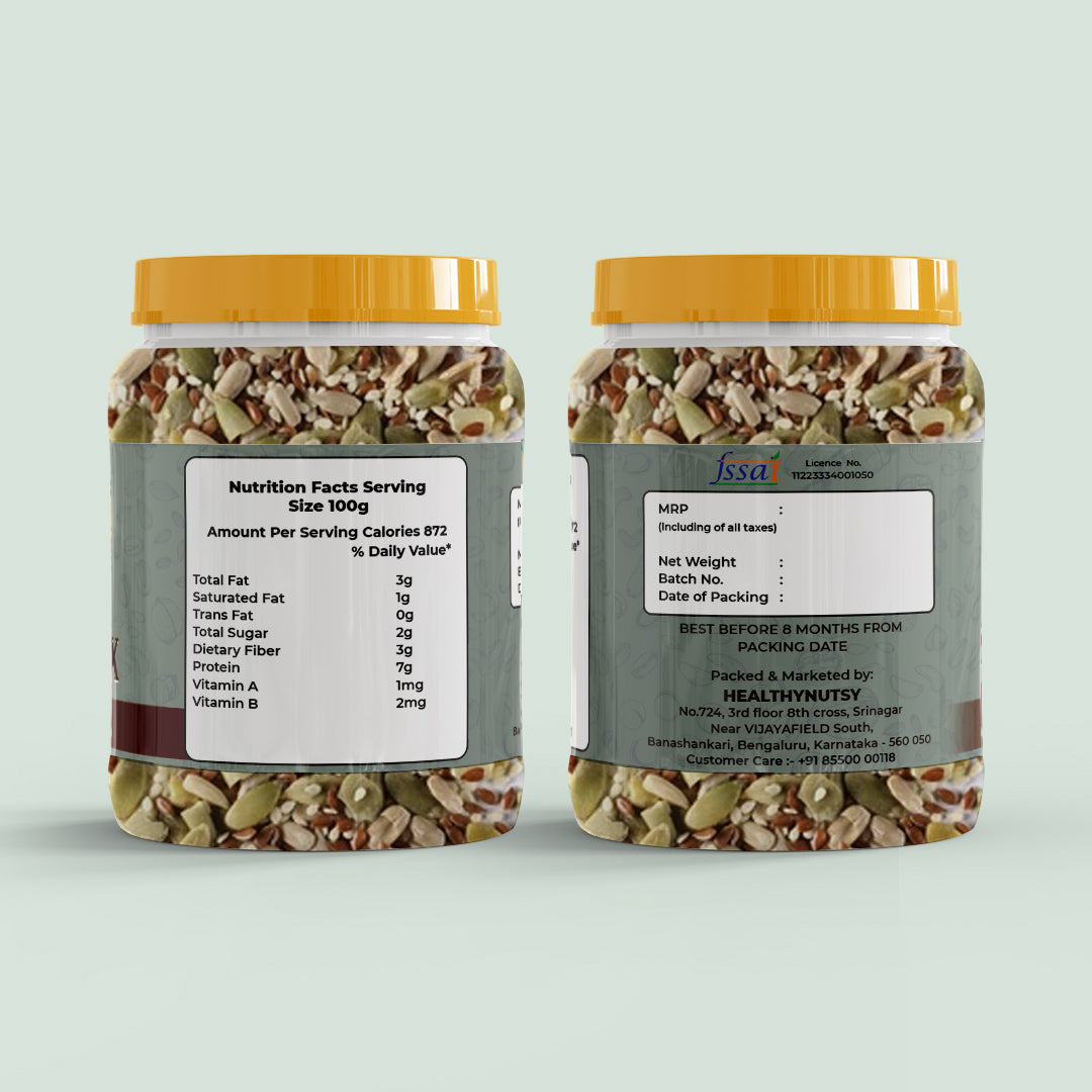 Roasted Seeds Mix – Healthy Blend of Pumpkin, Sunflower, Flax & Sesame Seeds