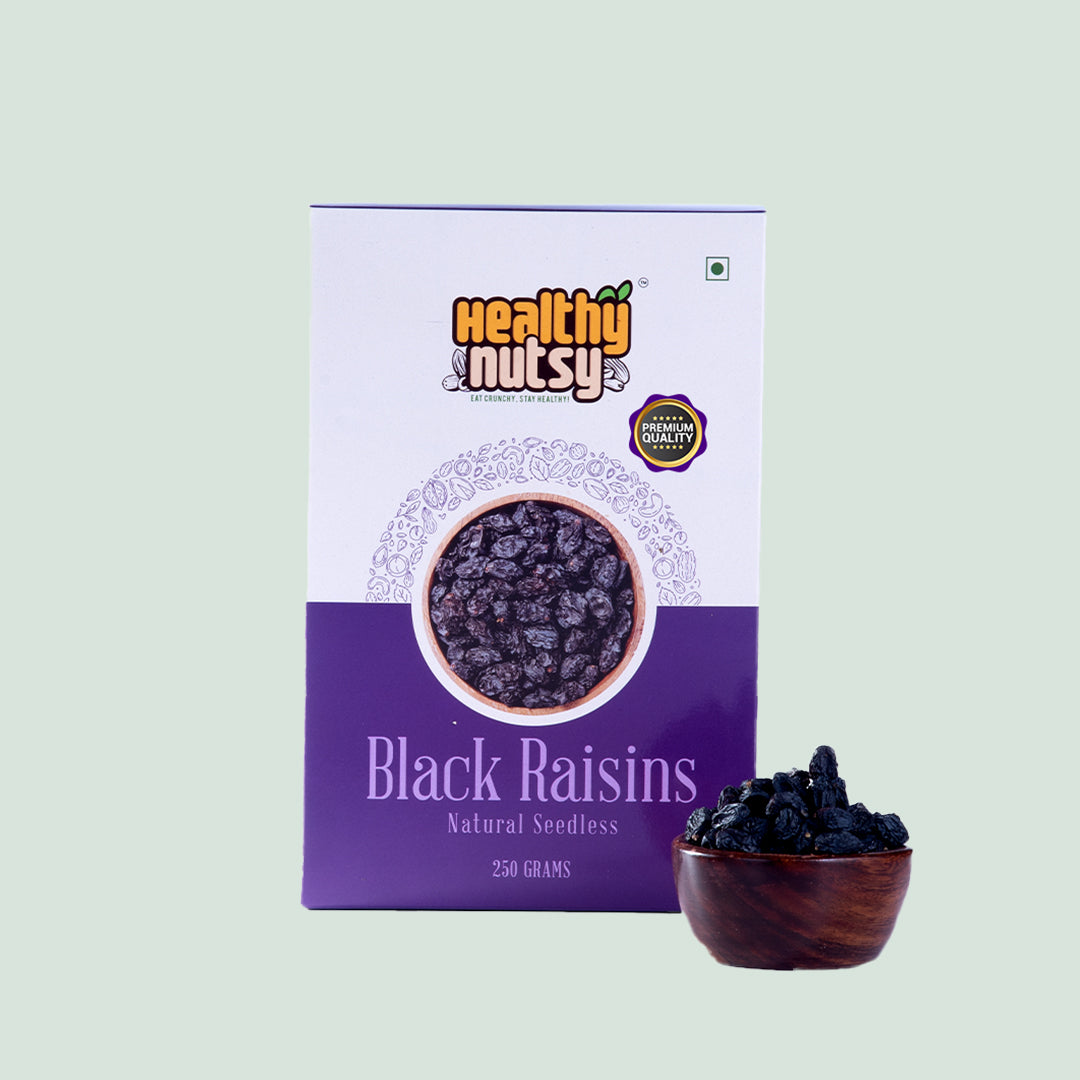 Premium Black Raisins – Naturally Sweet Dried Grapes Rich in Iron, Antioxidants & Fiber
