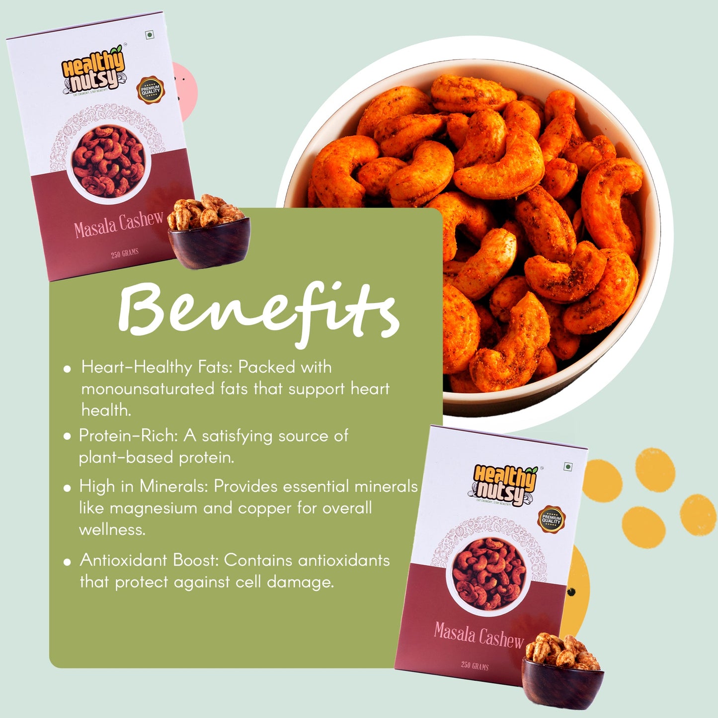 Premium Masala Cashews – Spicy Roasted Cashew Nuts with Aromatic Indian Masala