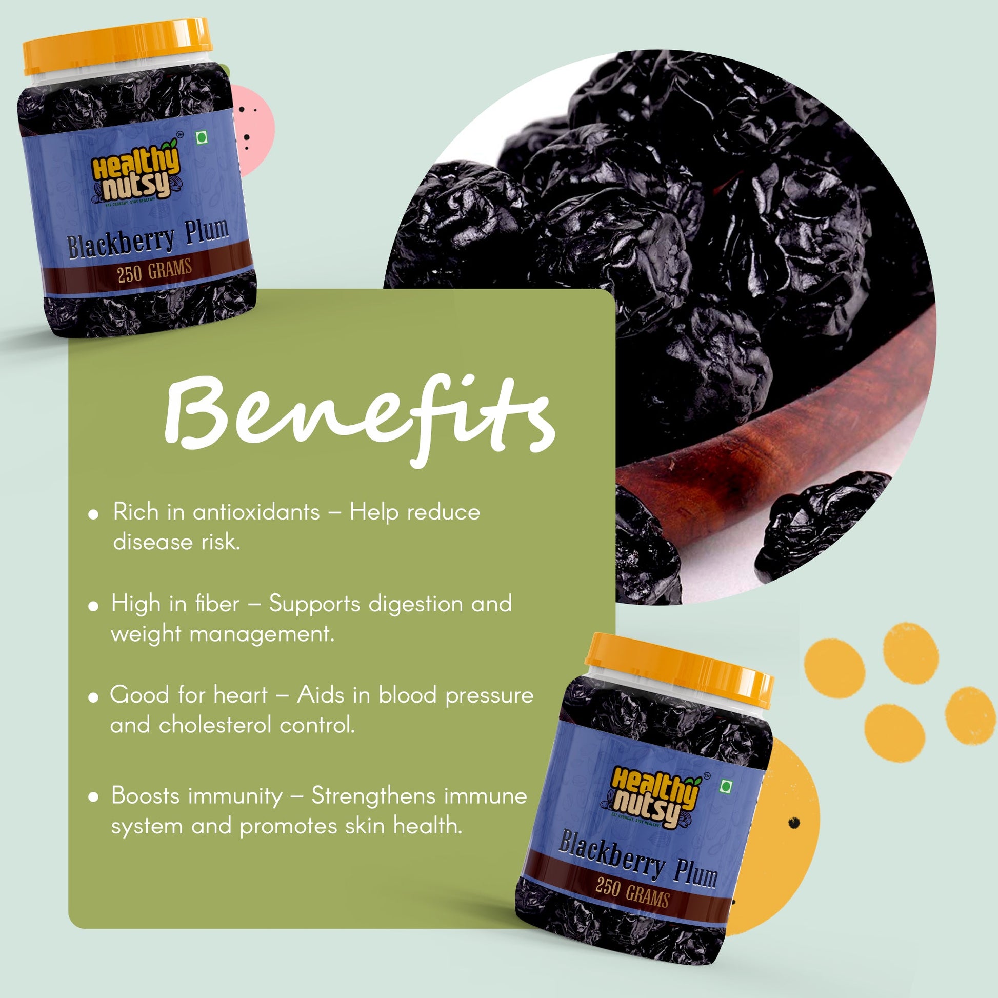 Sweet & Tart Dried Blackberry Plum – Rich in Antioxidants & Vitamin C