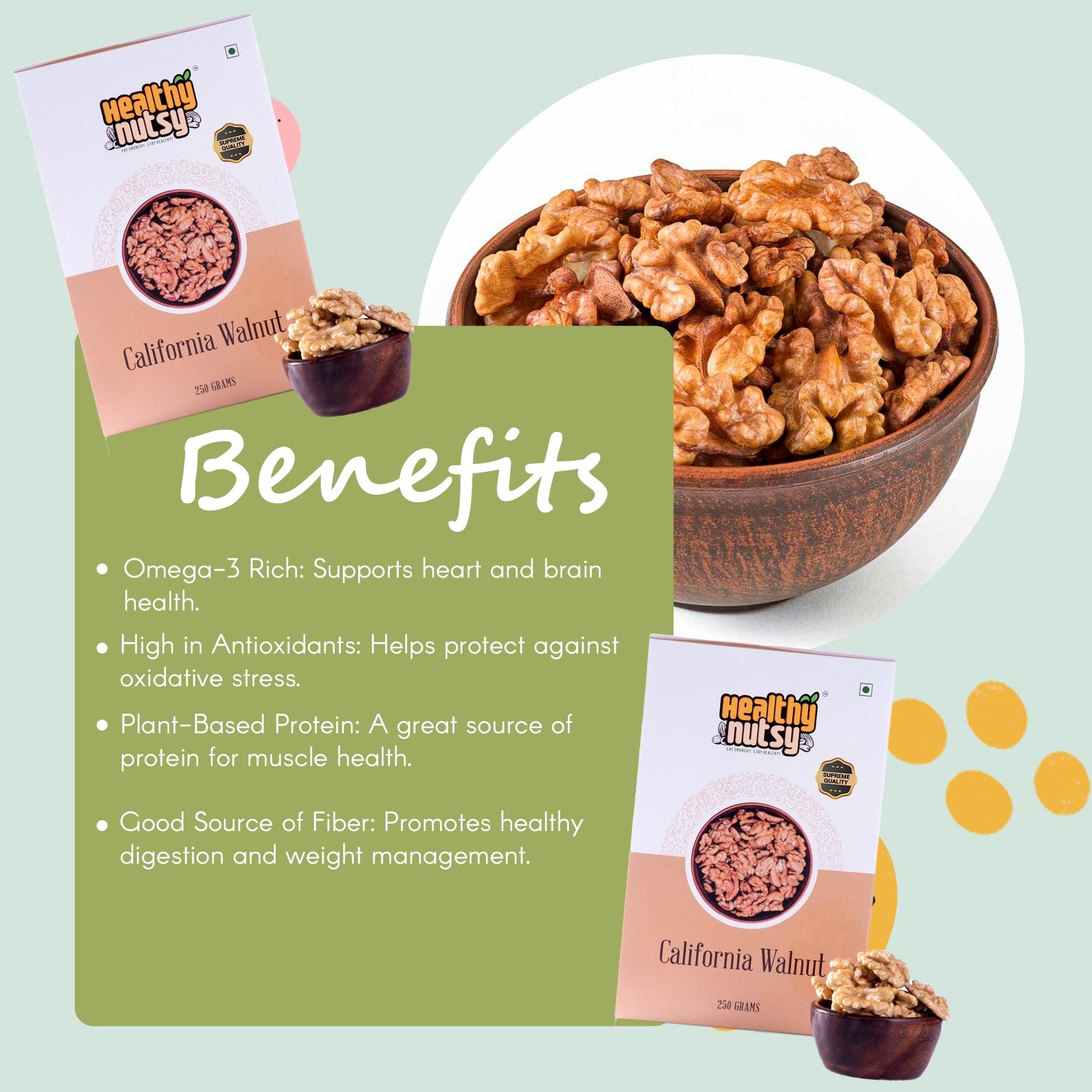 Supreme California Walnuts – Rich in Omega-3, Antioxidants & Plant Protein